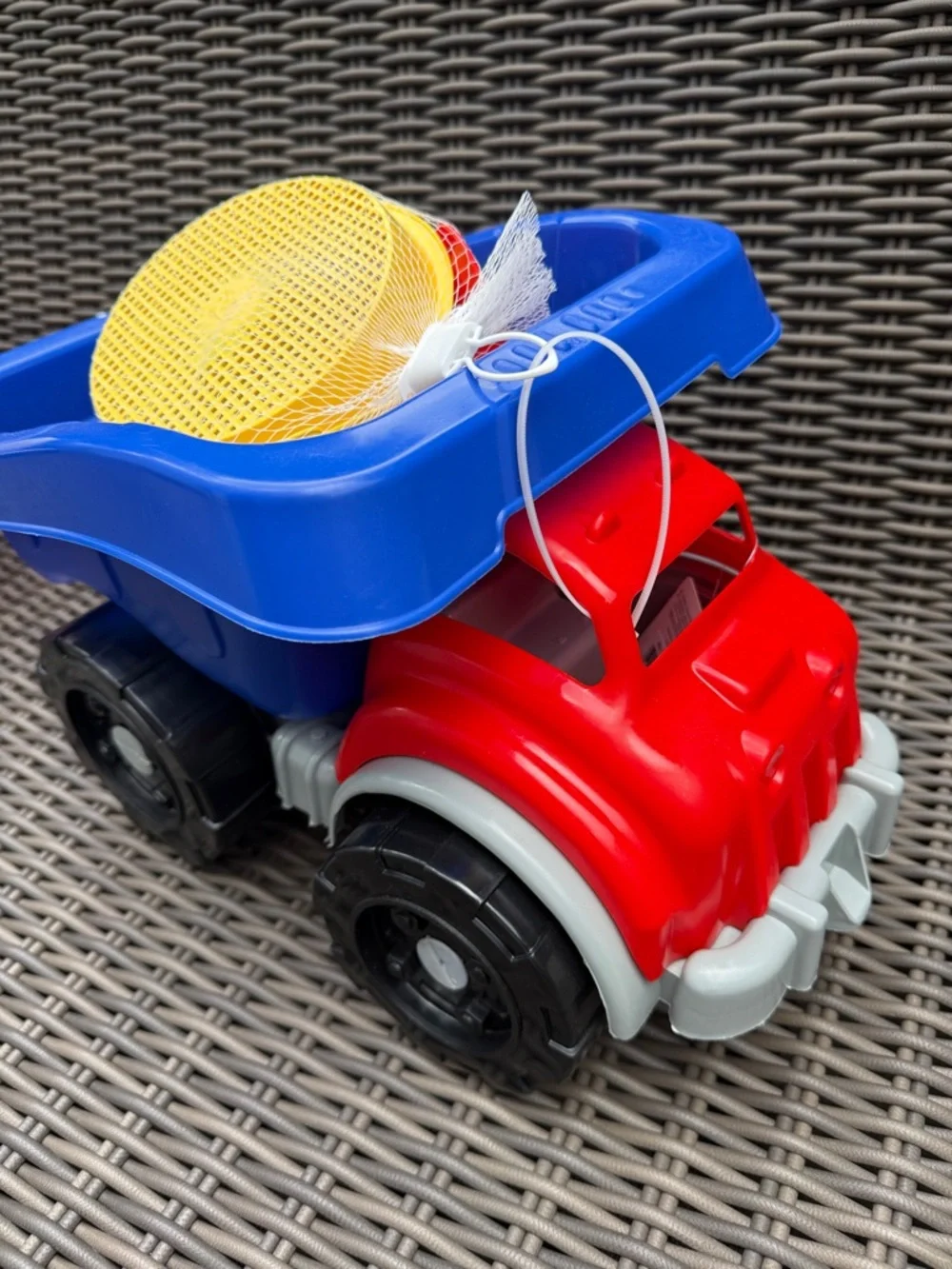 Kids Sand Truck Playset - Red & Blue with Yellow Accessories - NWT